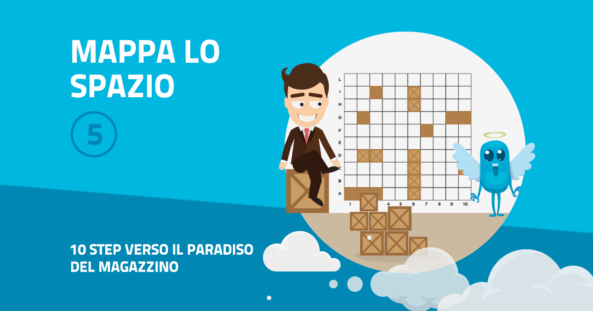 mappatura dello spazio per organizzare un magazzino